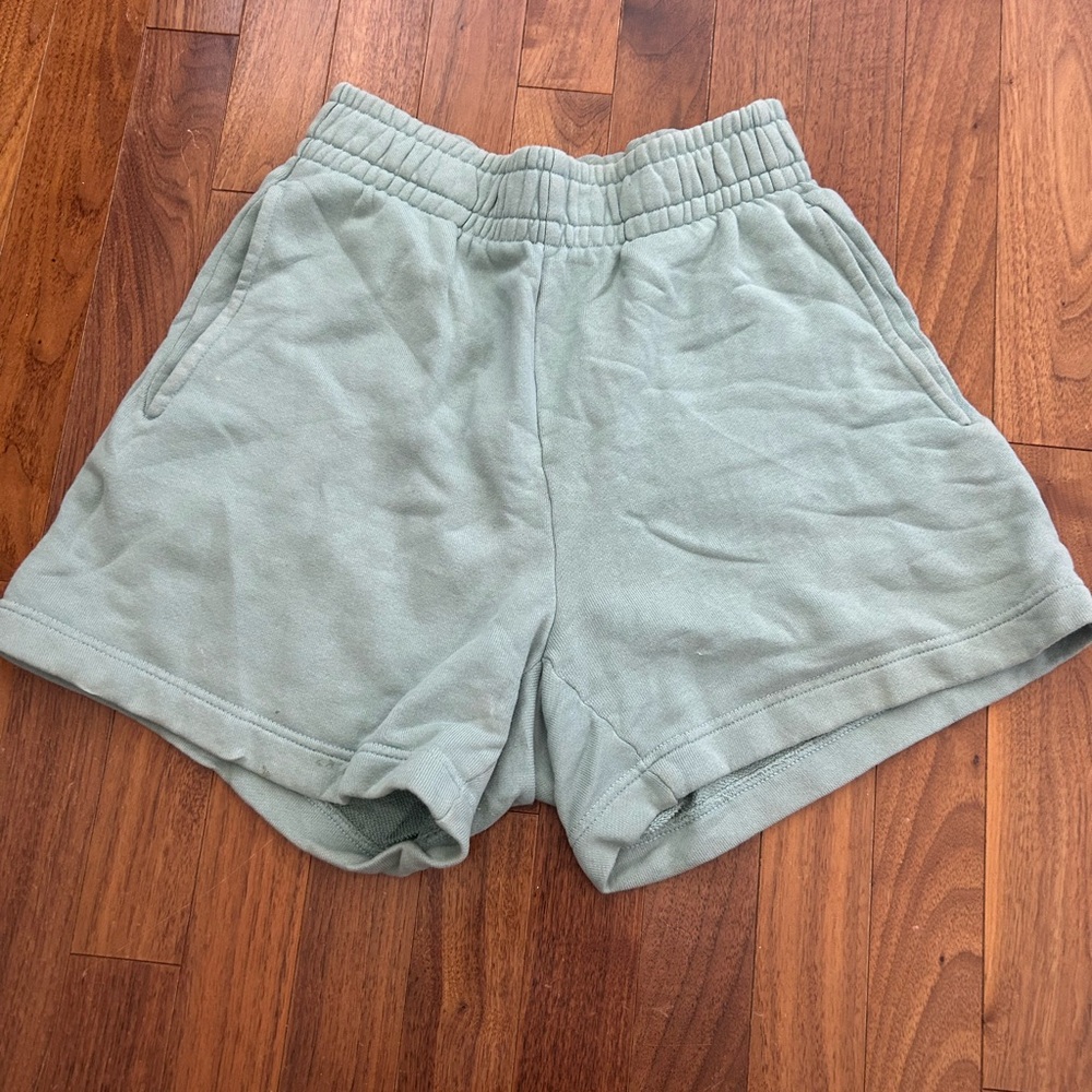 Light Green Casual Shorts